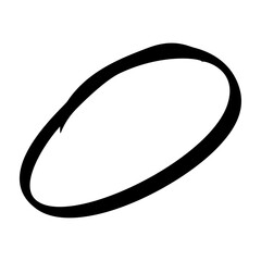 Hand-drawn highlight strokes with pencil, pen, and marker textures. Oval and round sketch lines for emphasis and underlining. Flat vector illustration isolated on white background.