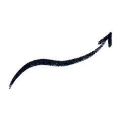 Doodle emphasis arrow icon. Design quirky twist zigzag line, spring coil, curve wave. Vector