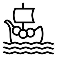 Obraz premium Viking Ship Icon