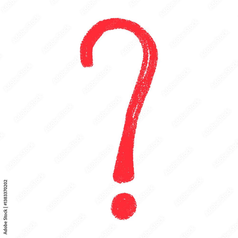 Poster hand-drawn question mark icon with sketch-style details. curious doodle symbol for faq sections or i