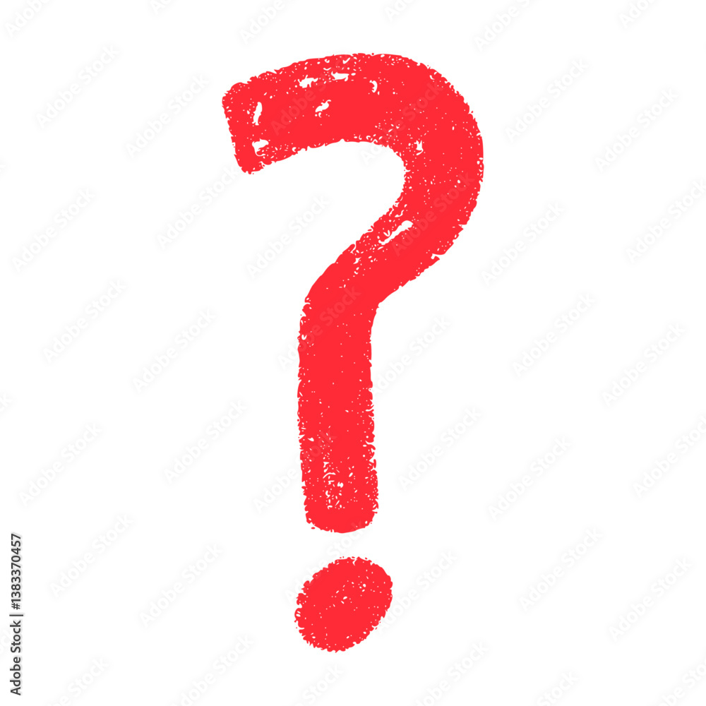 Poster hand-drawn question mark icon with sketch-style details. curious doodle symbol for faq sections or i