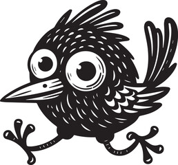 Funny bird vector illustrations