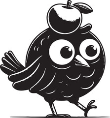 Funny bird vector illustrations