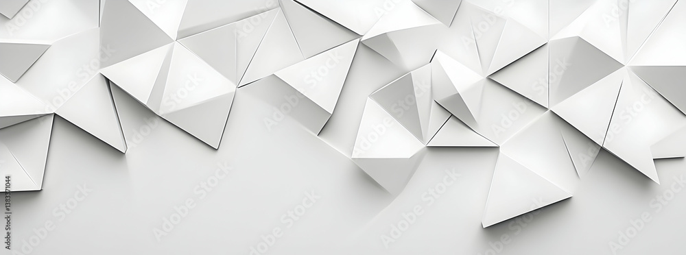 Poster white wall texture with triangular-shaped elements, seamless pattern