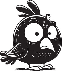 Funny bird vector illustrations