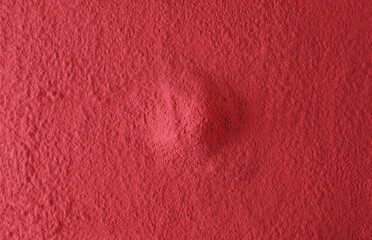 Acai powder background and pile, top view	