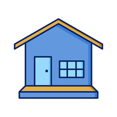 Flat Design Home Symbol Vector Icon