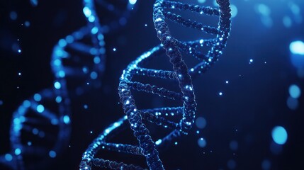 DNA helix,  glowing,  microscopic,  science