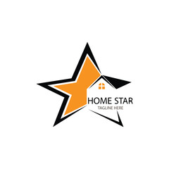 Obraz premium home star logo design vector illustration 