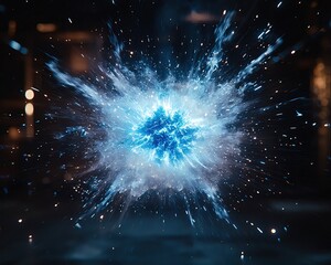 The explosion of the pilot's spacecraft captured in space art the explosion of the pilot's spacecraft illustrated with realistic cosmic debris and the explosion of the pilot's spacecraft rendered in