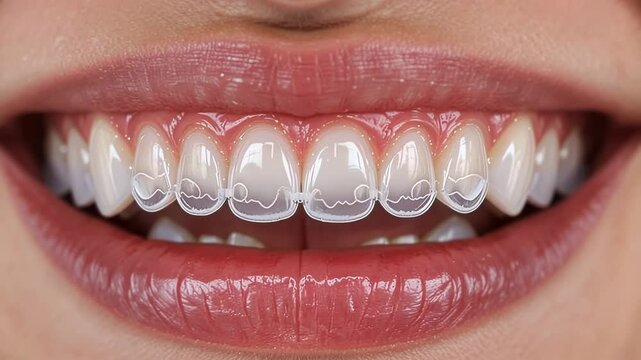 Enhanced Smile Aesthetics, Close-up View of Dental Veneers Treatment