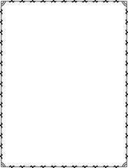 Black and white abstract frame border. Children and education frame.