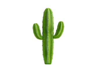 Isolated green San Pedro cactus on a transparent background. Perfect for desert, nature, and botanical themes.