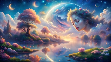 Fototapeta premium fantasy space scene