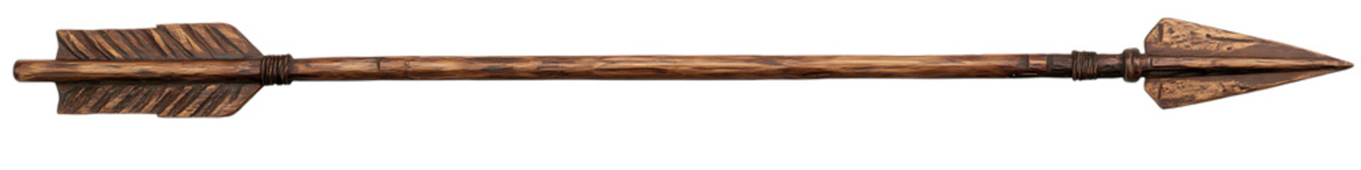 Antique wooden arrow ancient weapon concept