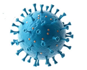 Detailed 3D Rendering of Coronavirus Virions