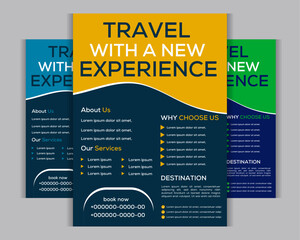 Creative Abstract business travels Flyer Design Template | Modern Gradient Flyer | Professional Event, Business, Marketing & Invitation Card Design