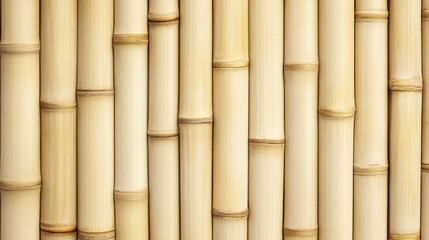 Fototapeta premium Natural bamboo wood texture with subtle horizontal grain and light golden tones. generative ai