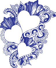 heart, love, valentine, vector, card, illustration, day, design, romance