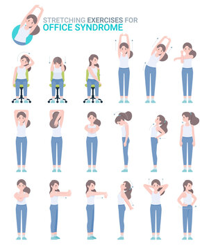 Exercises for woman to relieve office syndrome