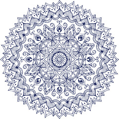 Beautiful flower art and mandala vector design