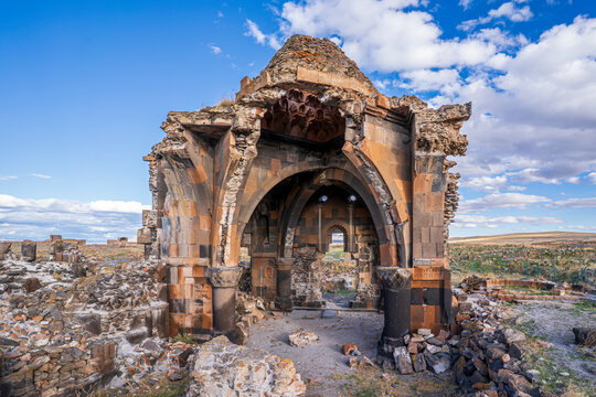 The Ani Ruins view in Kars City of Turkey