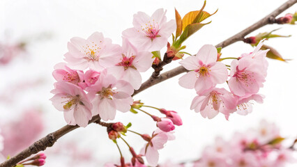 Obraz premium Spring awakens with gentle cherry blossoms, their soft petals creating a breathtaking floral scene filled with warmth and delicacy