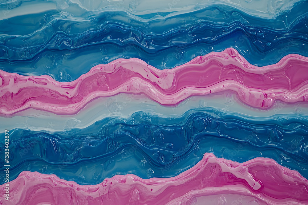 Poster abstract artwork showing flowing layers of colors and textures