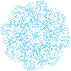 Beautiful flower art and mandala vector design