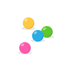 Colorful gum balls. Vector illustration.