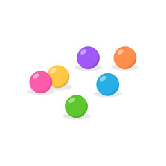 Colorful gum balls. Vector illustration.