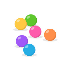 Colorful gum balls. Vector illustration.
