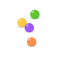 Colorful gum balls. Vector illustration.