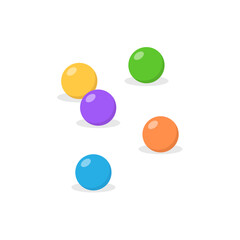 Colorful gum balls. Vector illustration.