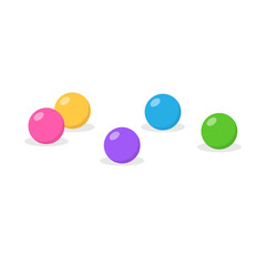 Colorful gum balls. Vector illustration.