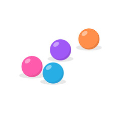 Colorful gum balls. Vector illustration.