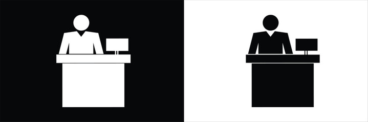 Cashier, bank, cash icon vector image. Can also be used for professionals. Suitable for web apps, mobile apps and print media. Vector Illustration .EPS 10 .