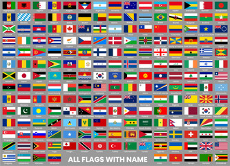 National Flags Bundle With Country Name