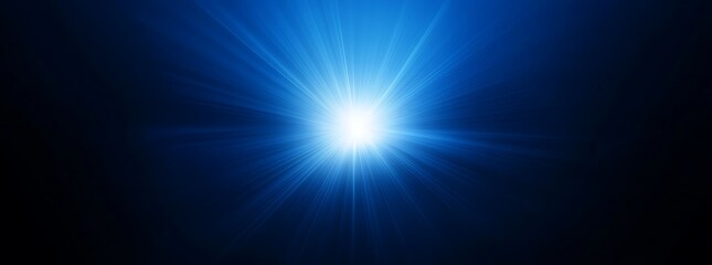 Obraz premium Powerful Blue Burst Radiating Light