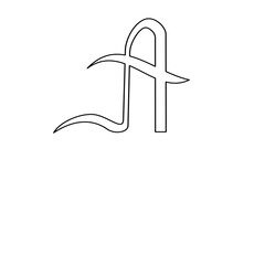 java alphabet line art