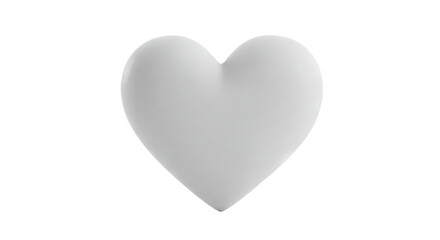 Fototapeta premium A rendered image showing a three dimensional white heart