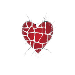 Shattered Heart A Symbolic Representation of Broken Love and Despair
