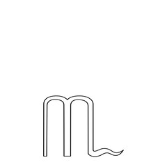 java alphabet line art