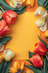 floral frame for Mother Day cards