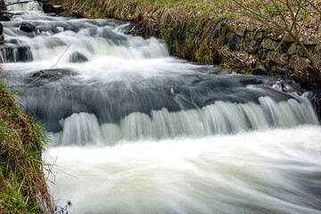 small waterfall in the forest