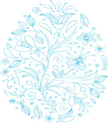 Beautiful flower art and mandala vector design