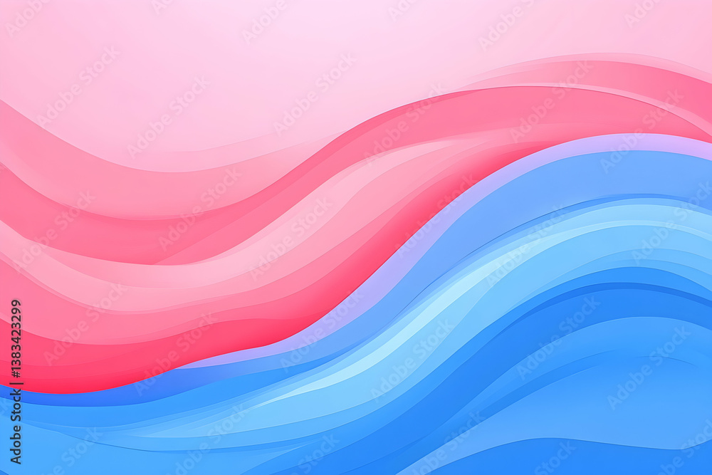 Poster abstract wavy background showcasing layered gradients with various flowing colors