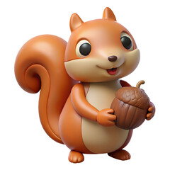 52
Title:
Squirrel holding an acorn illustration isolated on transparent background

