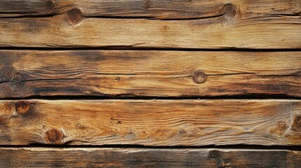 Obraz premium Old wooden panel with deep grain lines running horizontally, rustic and organic feel generative ai