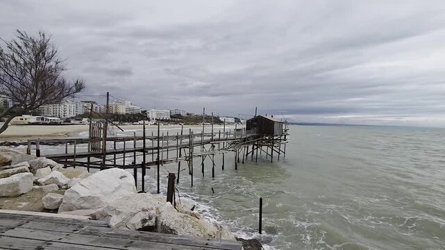 The beach of Termoli, a town in Molise in Italy.